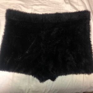 Black Fuzzy Victoria Secret Sleep Short